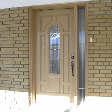 8 Panel Door with Side Lite Installed by Four Seasons Windows & Doors
