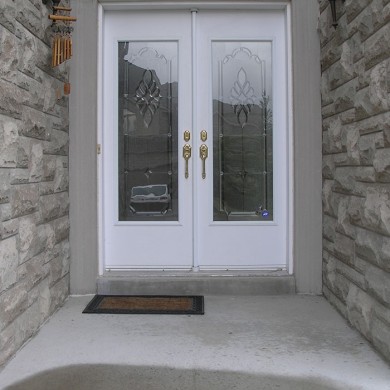 Stained Glass Front Door Installed by Four Seasons Windows & Doors in Richmond Hill