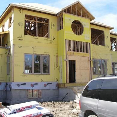 Windows Installation on New construction Homes by Four Seasons Windows & Doors